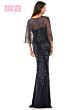 Marsoni MV1201 Removable Cape Spaghetti Straps Dress