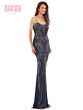 Marsoni MV1201 Removable Cape Spaghetti Straps Dress
