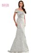 Marsoni MV1266 Leaf Pattern Off The Shoulder Dress