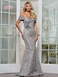 Marsoni MV1266 Leaf Pattern Off The Shoulder Dress