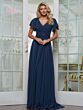 Marsoni M328 A-Line Flutter Sleeve Beaded Waist Dress