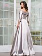 Marsoni MV1336 Portrait Neck Three-Quarter Sleeve Mikado Dress
