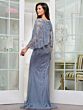 Marsoni MV1343 Asymmetric Cape Sleeve Beaded Dress