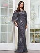 Marsoni MV1344 Scoop Neck Angel Sleeve Beaded Dress