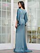 Marsoni MV1348 Beaded Bateau Neck Cape Sleeve Dress