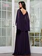 Marsoni MV1350 Cape Sleeve Beaded Waist A-Line Dress