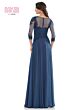 Marsoni M237 Ruched Bodice Sheer Sleeves Dress