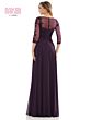 Marsoni M237 Ruched Bodice Sheer Sleeves Dress