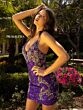 Primavera Couture 3301 Plunging V-Neckline Sequin Dress
