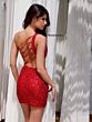 Primavera Couture 4293 Side Cutout Sequin Dress