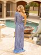 Primavera Couture 12025 Long Sleeve One-Shoulder Sequin Dress