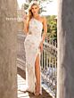 Primavera Couture 12051 Beaded Fringe Side Cutout Dress