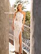Primavera Couture 12051 Beaded Fringe Side Cutout Dress