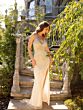Primavera Couture 12067 Cross Back High Slit Beaded Dress