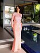 Primavera Couture 12117 Long Sleeve Jewel Neck Dress