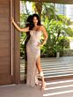 Primavera Couture 12123 Strapless Illusion Bodice Sequin Skirt Dress