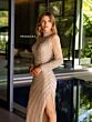 Primavera Couture 12125 Long Sleeve Beaded High Neck Dress