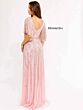 Primavera Couture 13101 Bateau Neck Beaded V-Back Dress