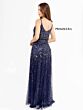 Primavera Couture 13104 Spaghetti Strap Beaded Blouson Top Dress