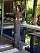 Primavera Couture 13111 Jewel Neck Flutter Sleeve Dress