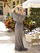 Primavera Couture 13111 Jewel Neck Flutter Sleeve Dress