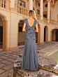 Primavera Couture 13112 Cap Sleeve Fit And Flare Beaded Dress