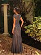 Primavera Couture 13114 Illusion Neck Cap Sleeve Dress