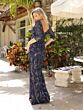 Primavera Couture 13116 Side Slit Bateau Neck Dress