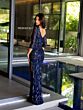 Primavera Couture 13116 Side Slit Bateau Neck Dress