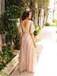 Primavera Couture 13119 Flutter Sleeve Beaded Blouson Top Dress