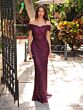 Primavera Couture 13121 Off-The-Shoulder Sequined Dress