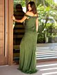 Primavera Couture 13126 High Slit Beaded Off The Shoulder Dress