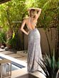 Primavera Couture 3073 High Slit Cross Back Dress