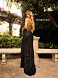 Primavera Couture 3290 Beaded High Slit Scoop Neck Dress