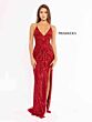 Primavera Couture 3958 High Slit Lace-Up Back Dress