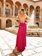 Primavera Couture 3958 High Slit Lace-Up Back Dress