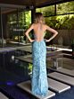 Primavera Couture 4107 Beaded V-Neck Lace-Up Back Dress