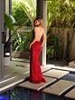 Primavera Couture 4107 Beaded V-Neck Lace-Up Back Dress
