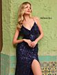 Primavera Couture 4121 Spaghetti Strap Beaded High Slit Dress