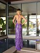 Primavera Couture 4121 Spaghetti Strap Beaded High Slit Dress