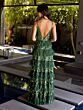Primavera Couture 4142 Ruffle Skirt High Slit Dress