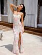 Primavera Couture 4156 Scoop Neck Lace-Up Back Dress