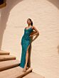 Primavera Couture 4159 Strappy Back Side Slit Dress