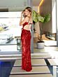 Primavera Couture 4159 Strappy Back Side Slit Dress