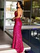 Primavera Couture 4192 Strapless High Slit Sequined Dress