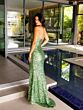 Primavera Couture 4192 Strapless High Slit Sequined Dress