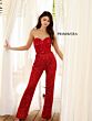 Primavera Couture 4383 Beaded Strapless Corset Top Jumpsuit