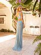Primavera Couture 12061 V-Neck Beaded Cutout Back Dress