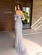 Primavera Couture 13127 High Slit Asymmetric Neck Dress