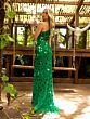Primavera Couture 3623 High Slit One-Shoulder Embellished Dress
